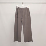 Wide-leg soft knit trousers with patch pockets YF570188