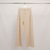 Wide-leg soft knit trousers with patch pockets YF570188