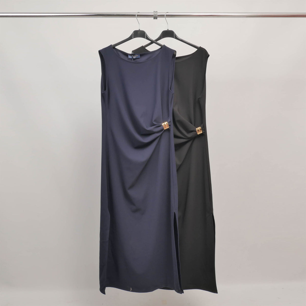 Long draped dress with jewel detail tdm69225