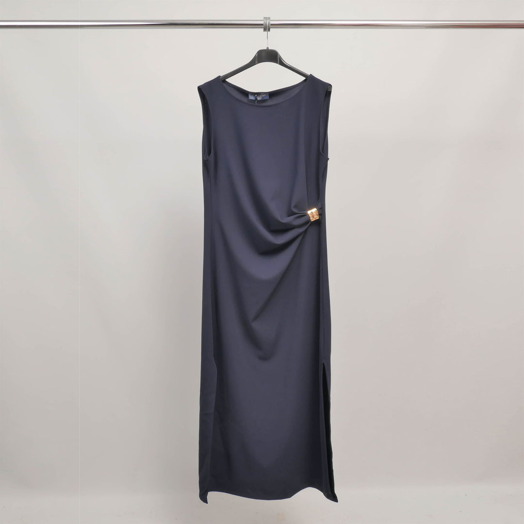 Long draped dress with jewel detail TDM69225