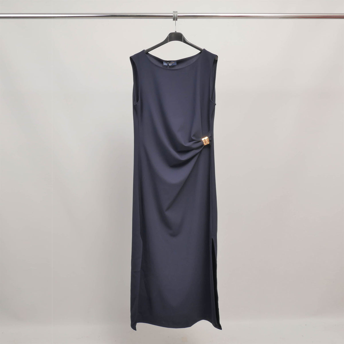 Long draped dress with jewel detail tdm69225