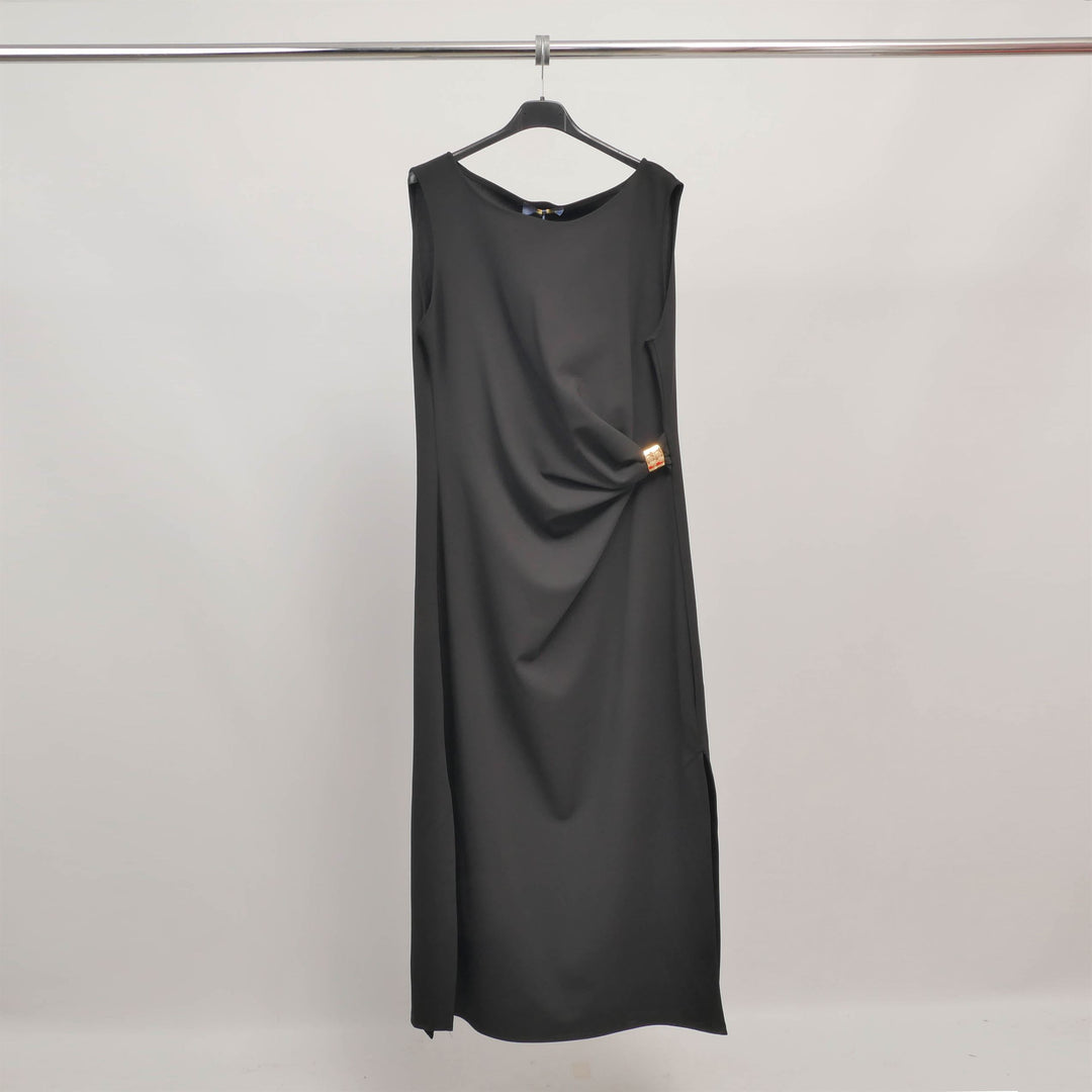 Long draped dress with jewel detail TDM69225