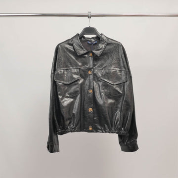 Veste effet cuir à poches à rabat TDM53925