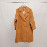 Manteau long effet mouton doublé croisé DSY25032