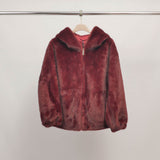 Blouson fausse fourrure capuche zippé DSY25012