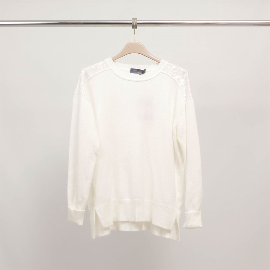 Sequined Shoulder Sweater DSY9552