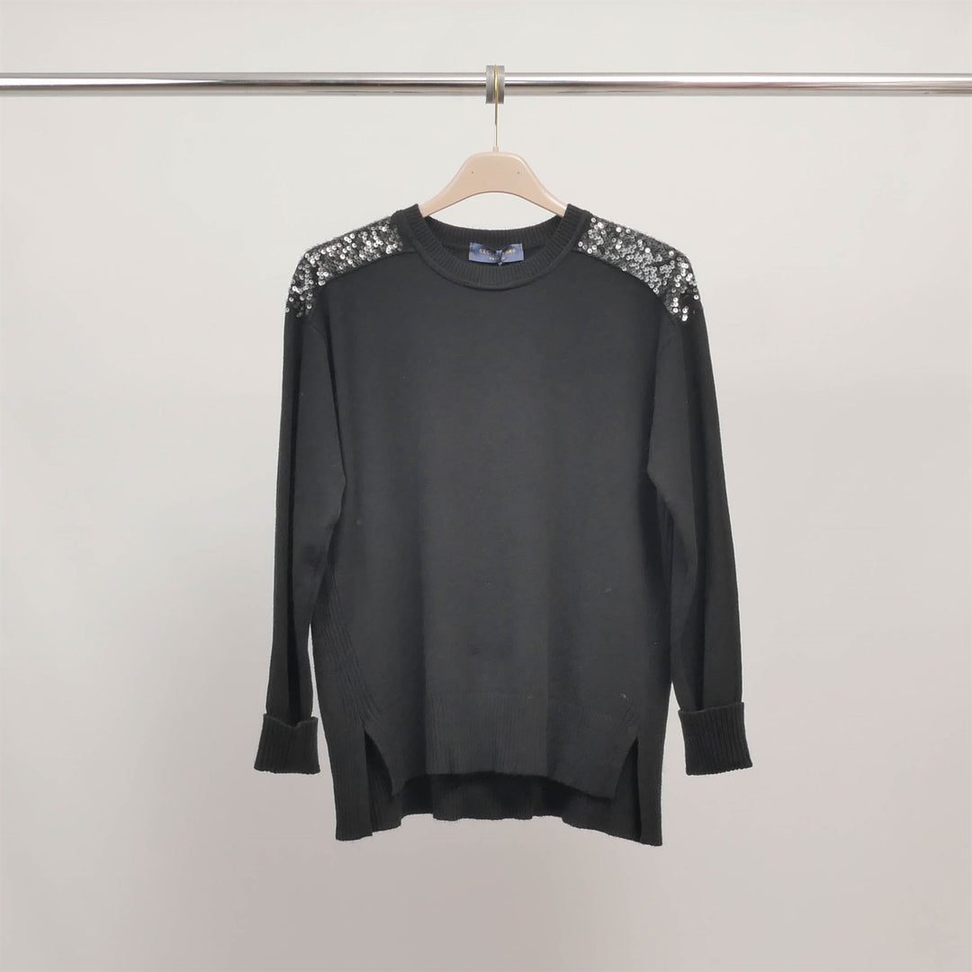 Sequined Shoulder Sweater DSY9552