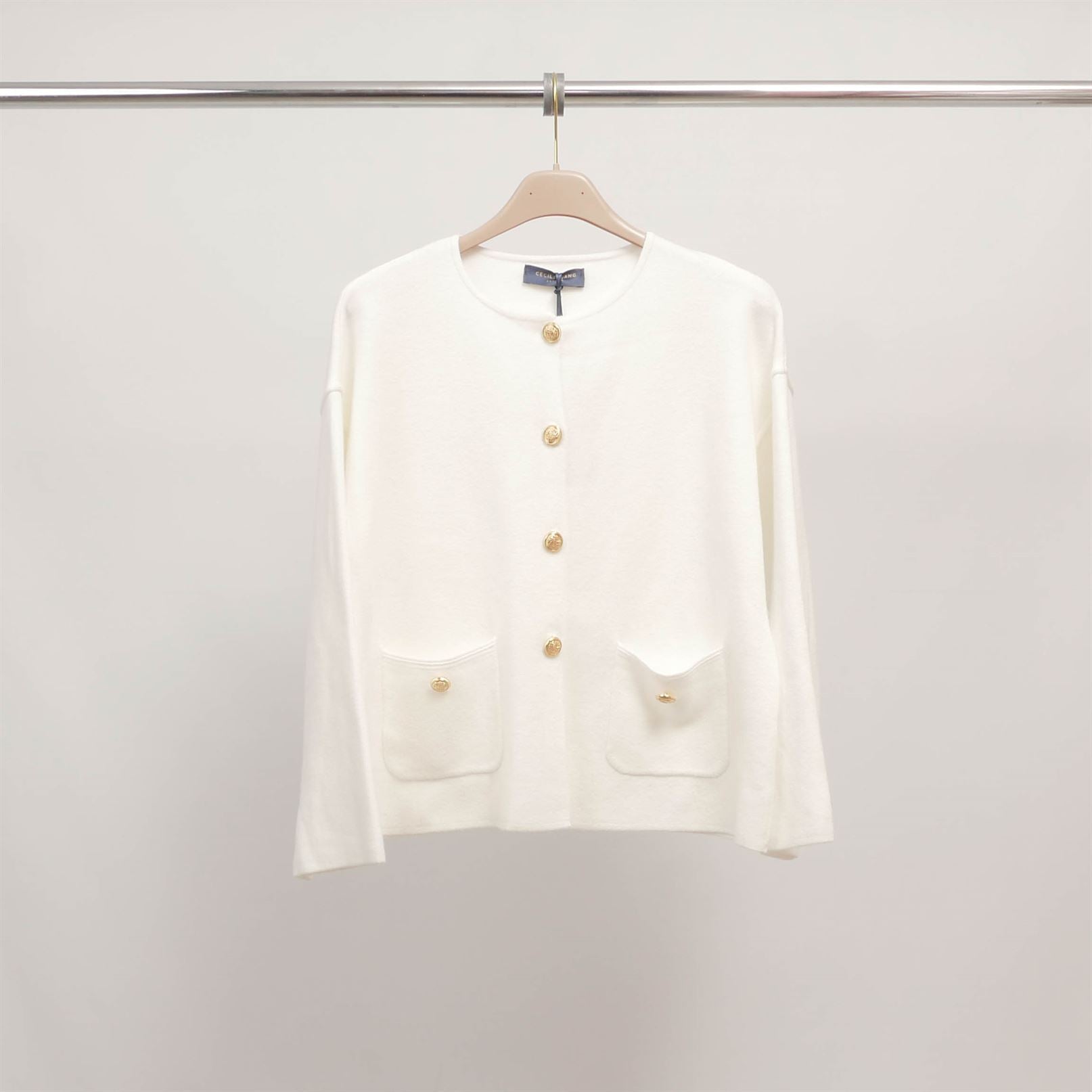 Gilet boutonné à poches plaquées DSY9463
