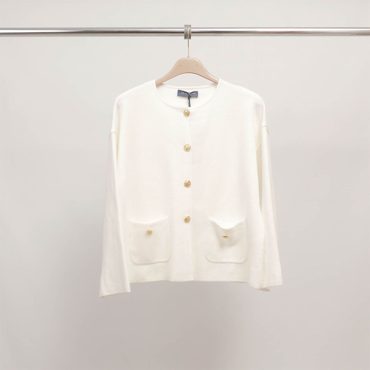 Buttoned vest with patch pockets dsy9463