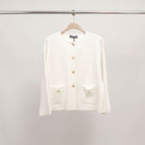 Gilet boutonné à poches plaquées DSY9463