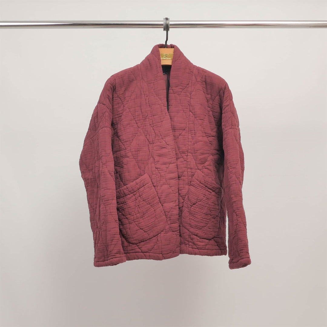 Veste matelassée coton col châle KD9166-3