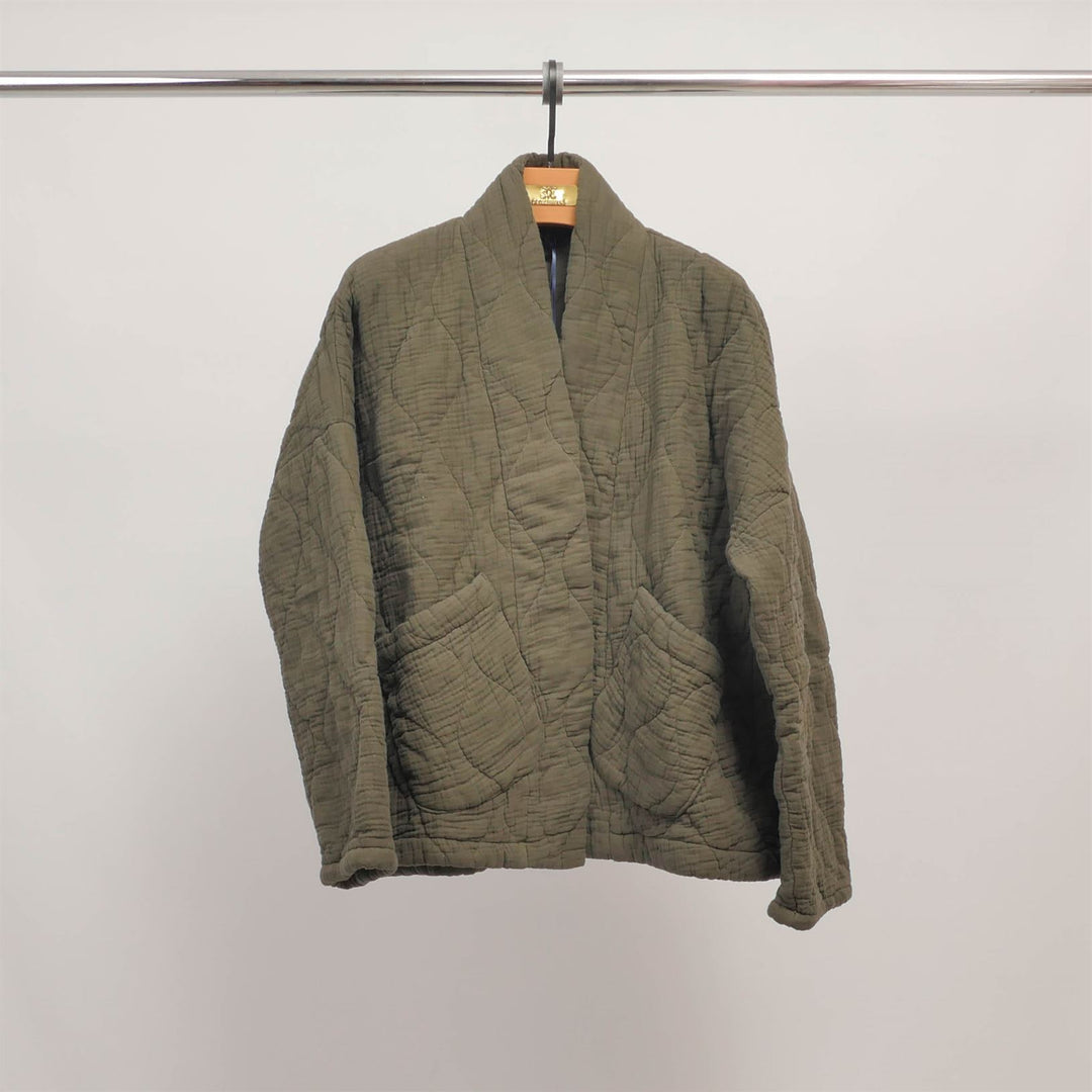 Veste matelassée coton col châle KD9166-3