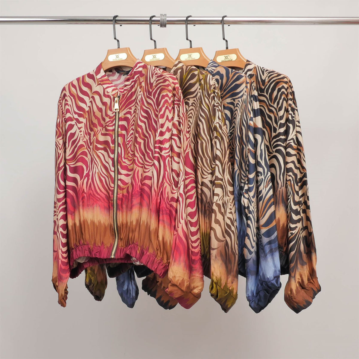 Blouson léger imprimé zébré dégradé kd8772vs 3