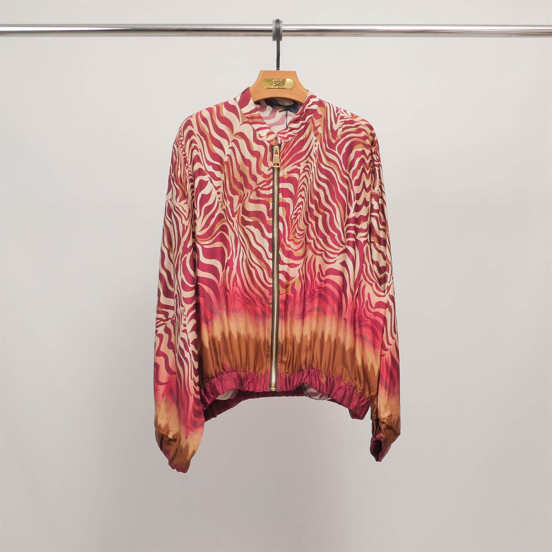 Blouson léger imprimé zébré dégradé KD8772VS-3