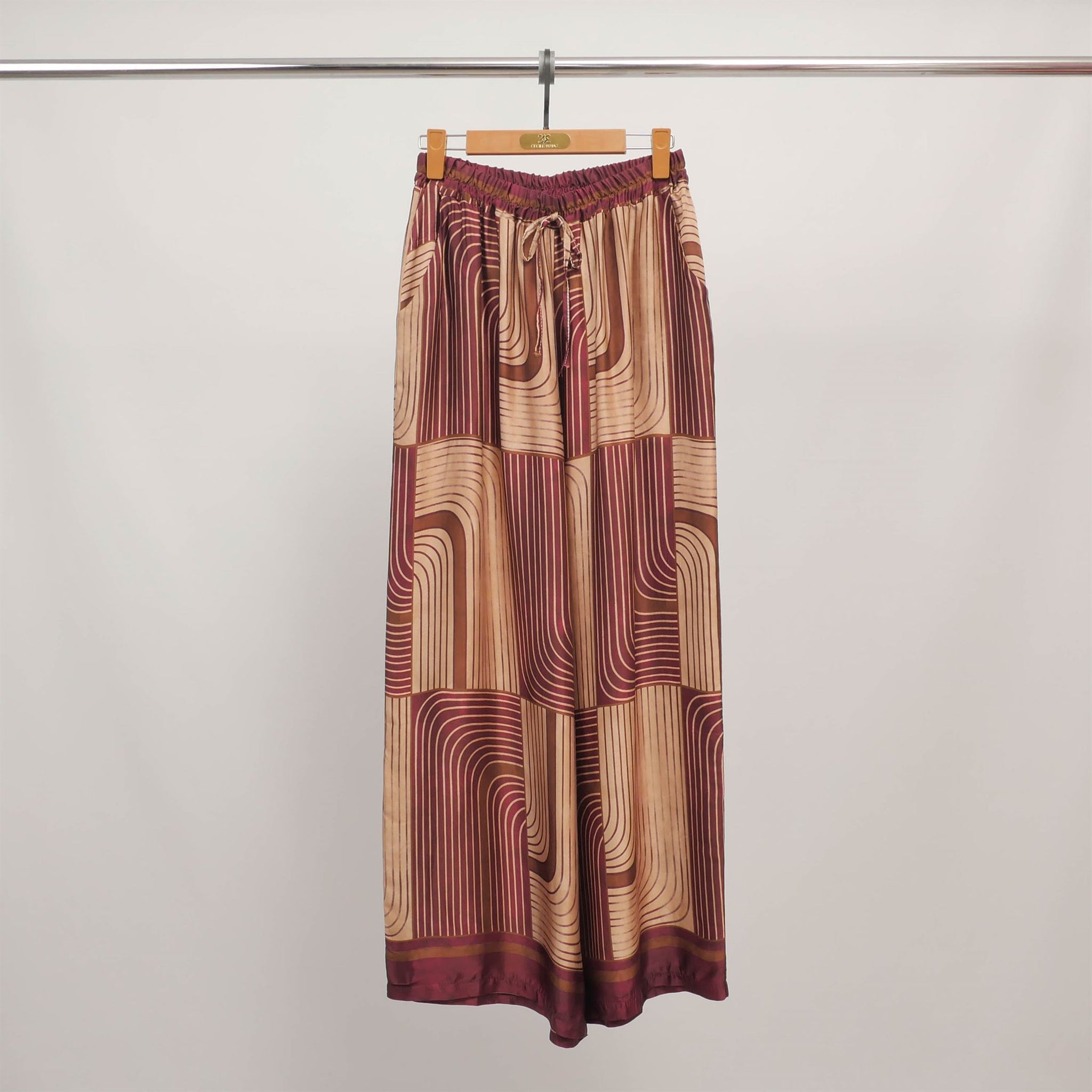 Pantalon fluide imprimé graphique KD6637VS-29