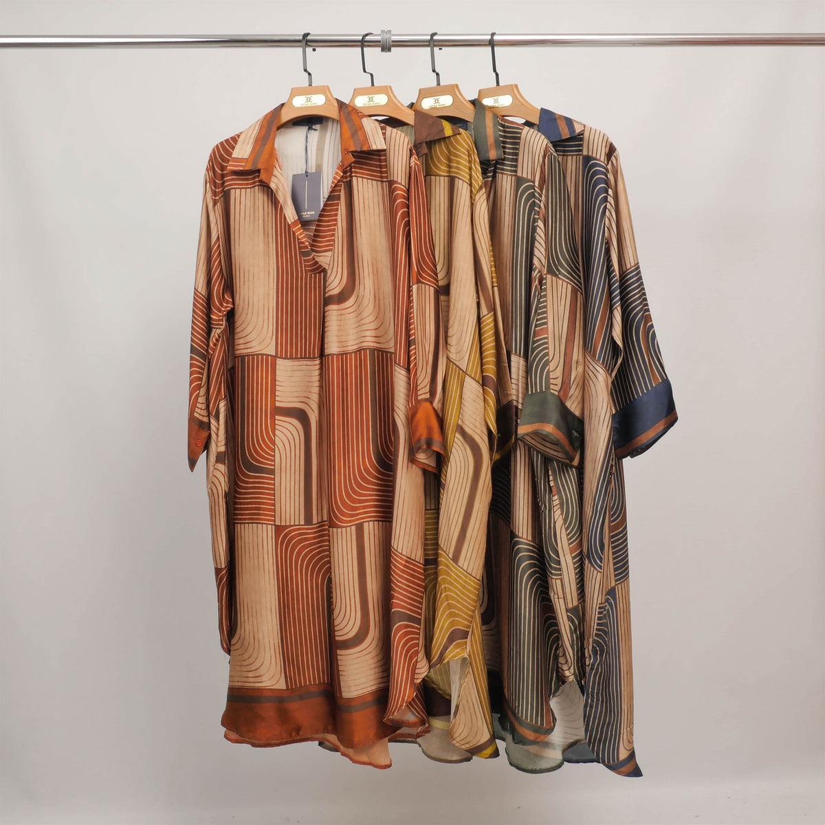 Loose fitting printed dress with open neckline kd6120vs 29