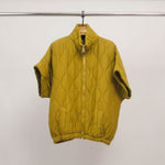Load image into Gallery viewer, Short-sleeved quilted zip-up jacket DB14679

