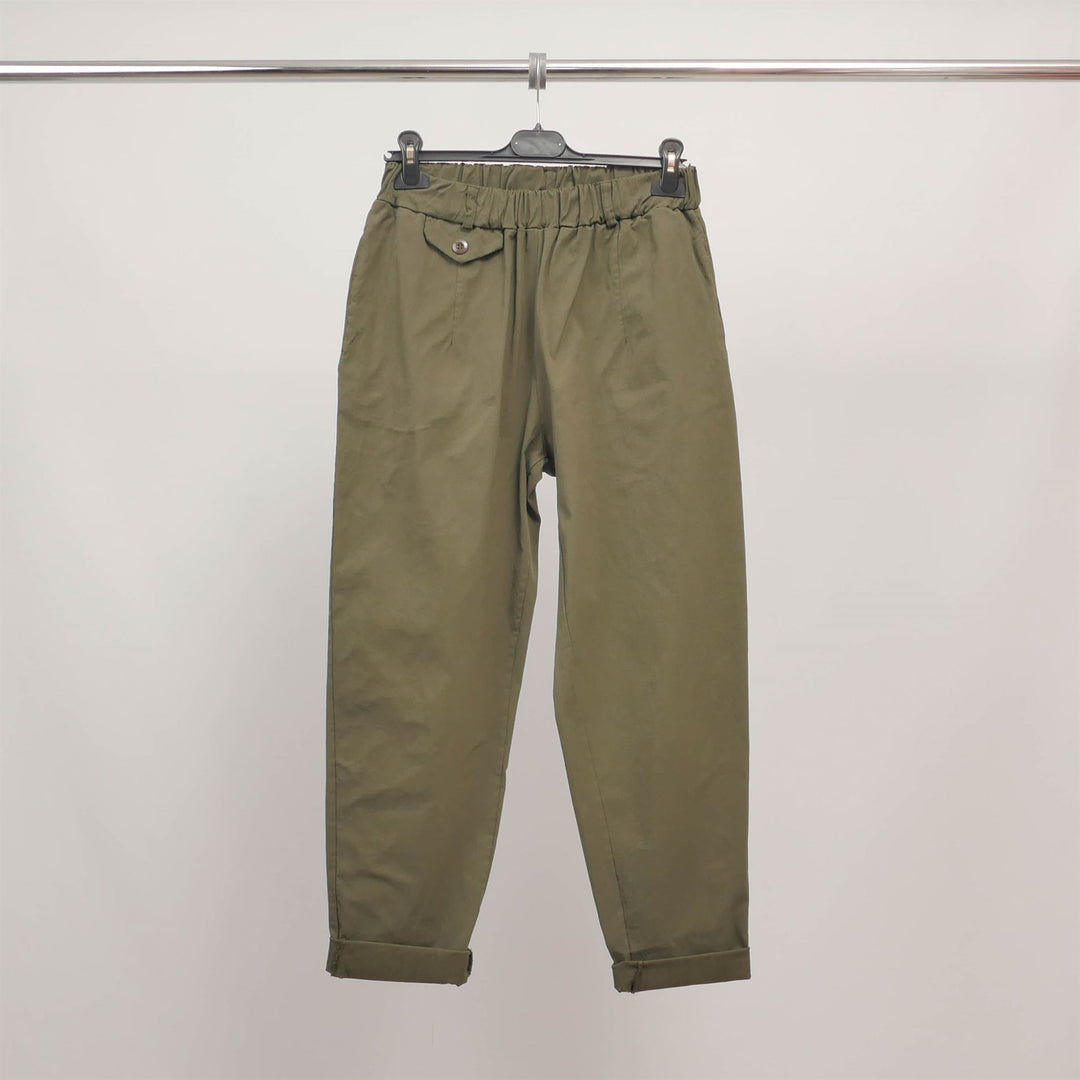 Carrot trousers with elasticated waist CVA823711-2