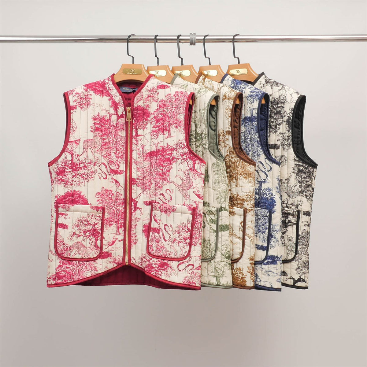 Gilet sans manches imprimé jungle réversible kd9901 2