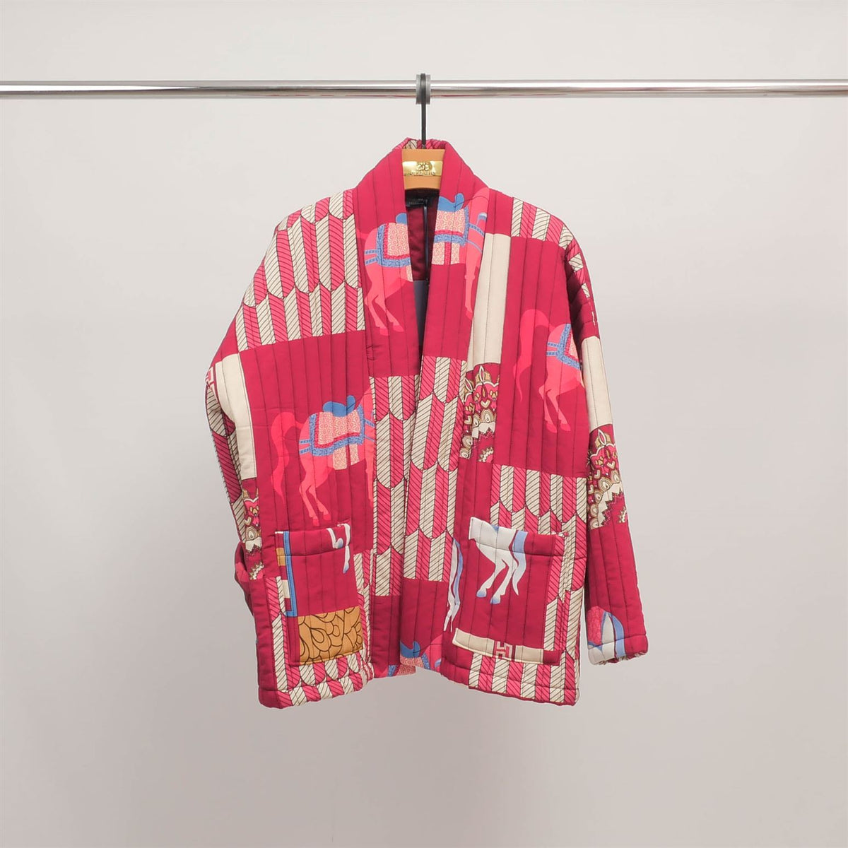 Horse print quilted kimono jacket kd7280 15