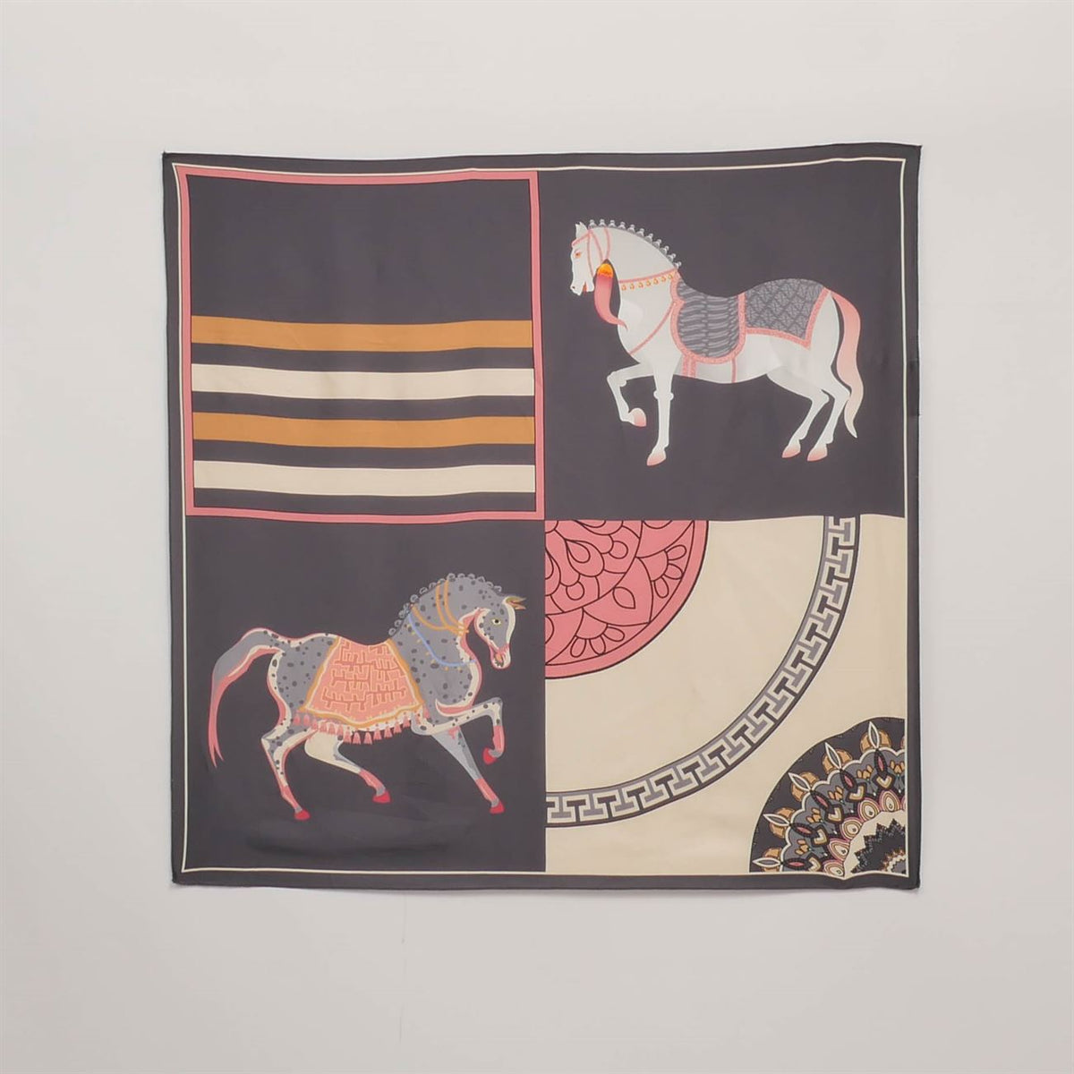 Horse print square scarf 80x80 kd8824vs