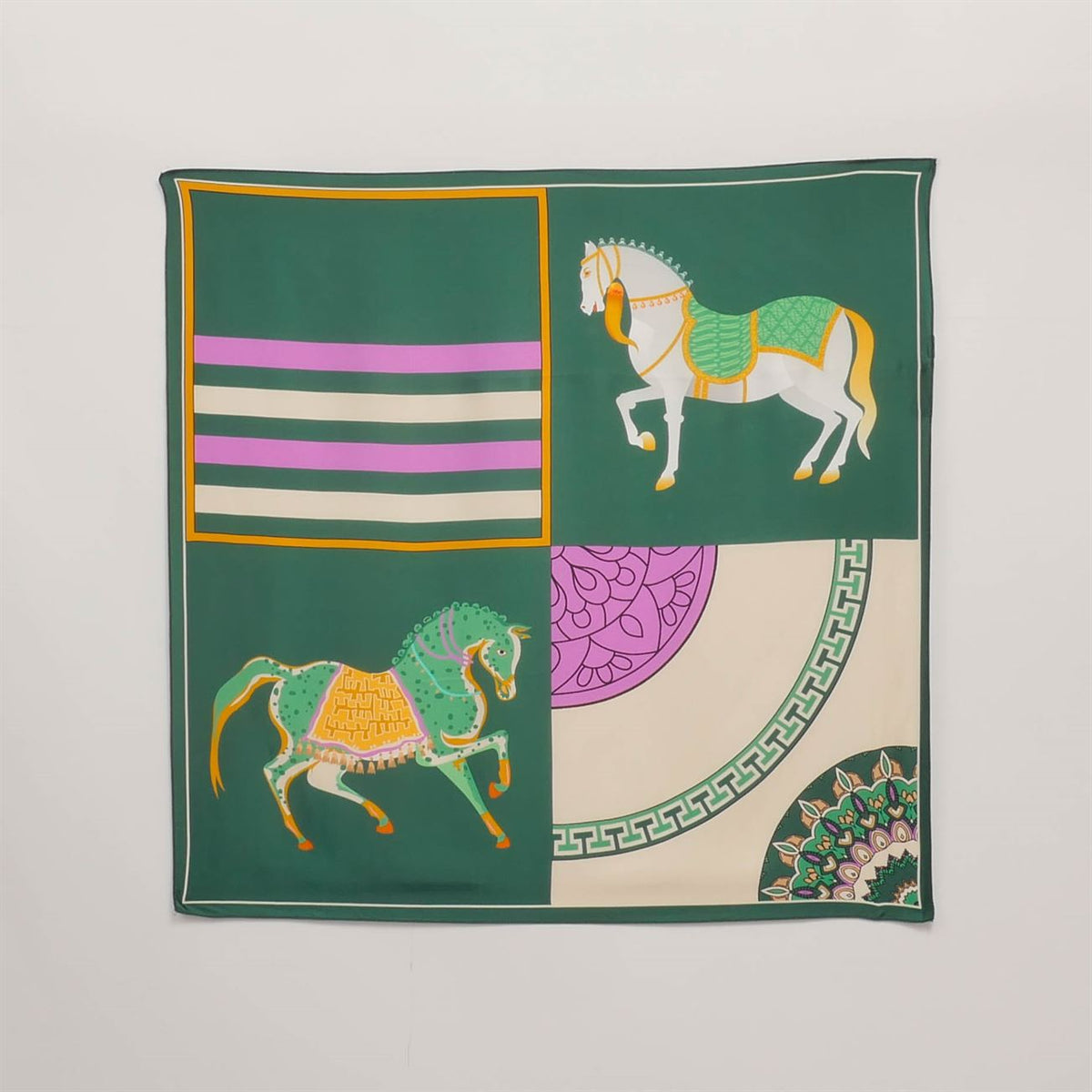 Horse print square scarf 80x80 kd8824vs