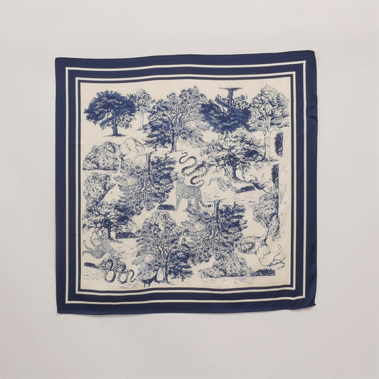 Foulard imprimé jungle 80x80 cm KD8824VS-2