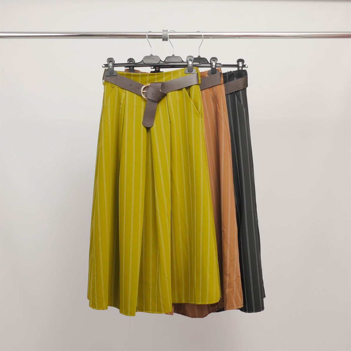 Striped maxi skirt with belt tdm52123 14