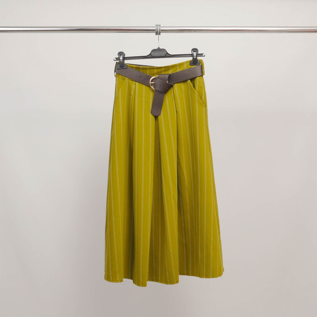 Striped maxi skirt with belt tdm52123 14