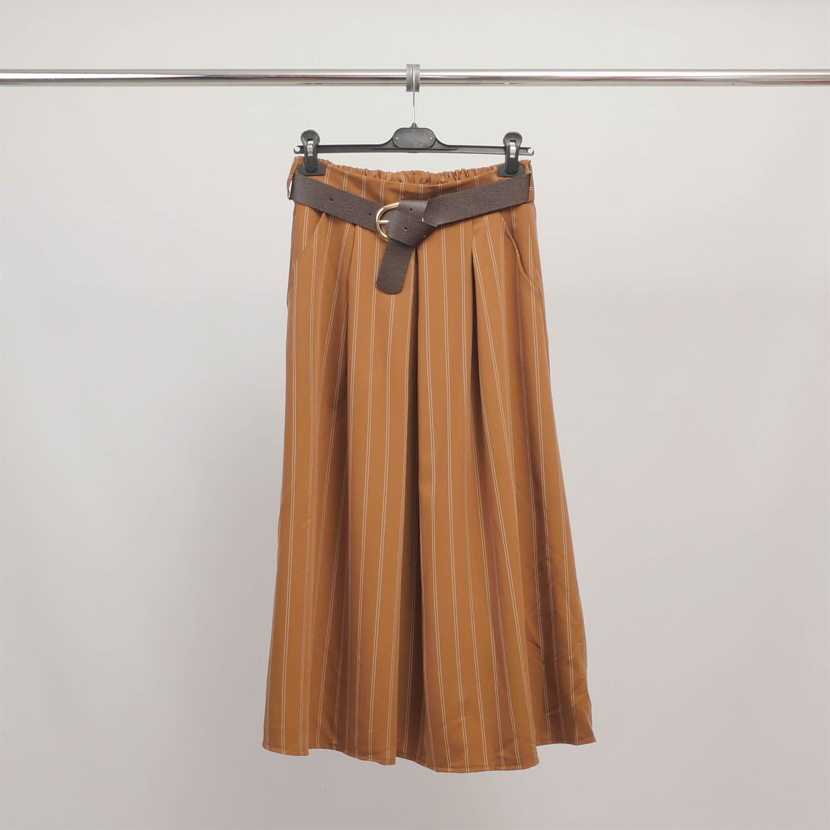 Striped maxi skirt with belt tdm52123 14