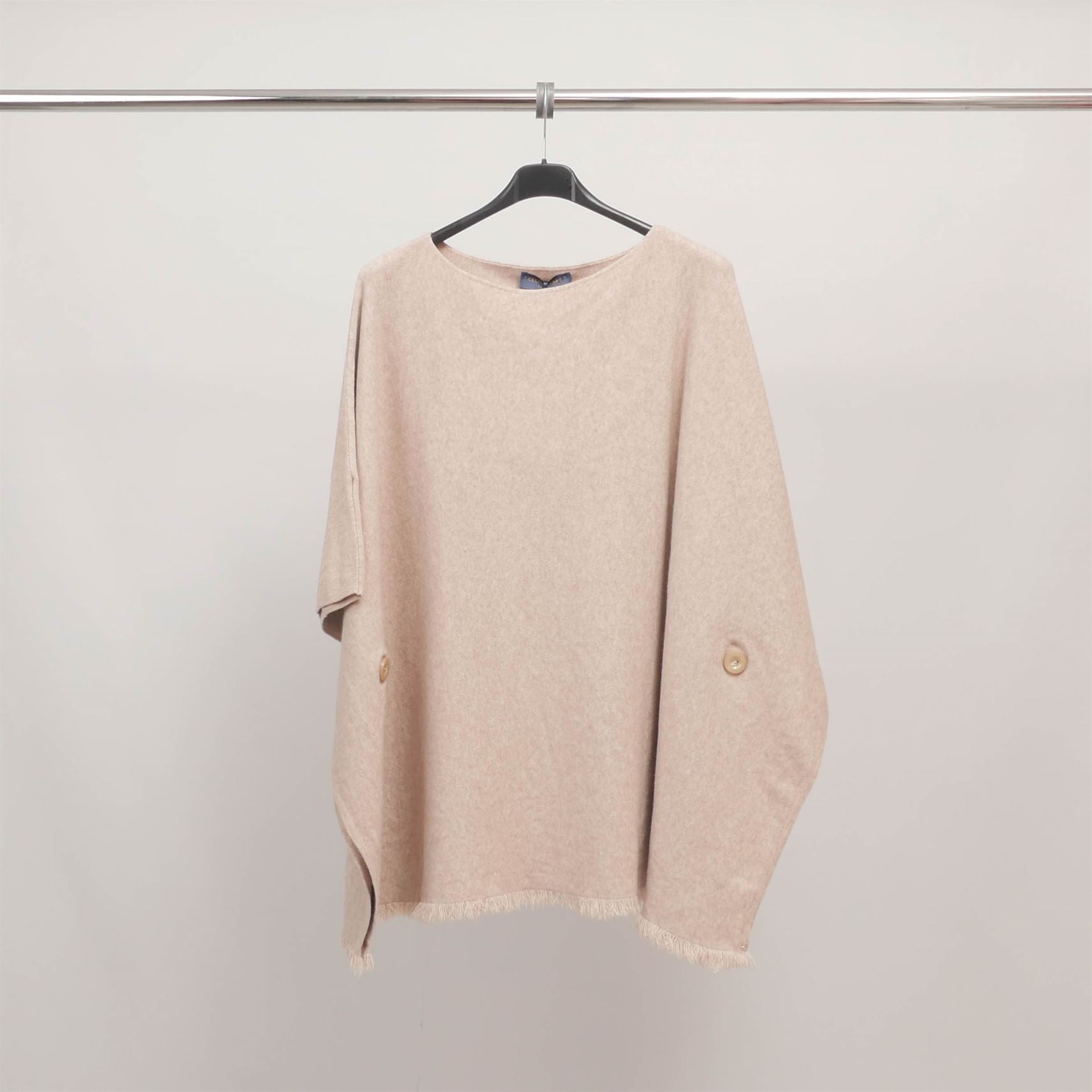 Poncho à boutons et finitions effilées ZMP1260