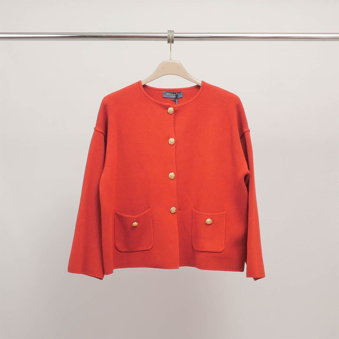 Buttoned vest with patch pockets DSY9463