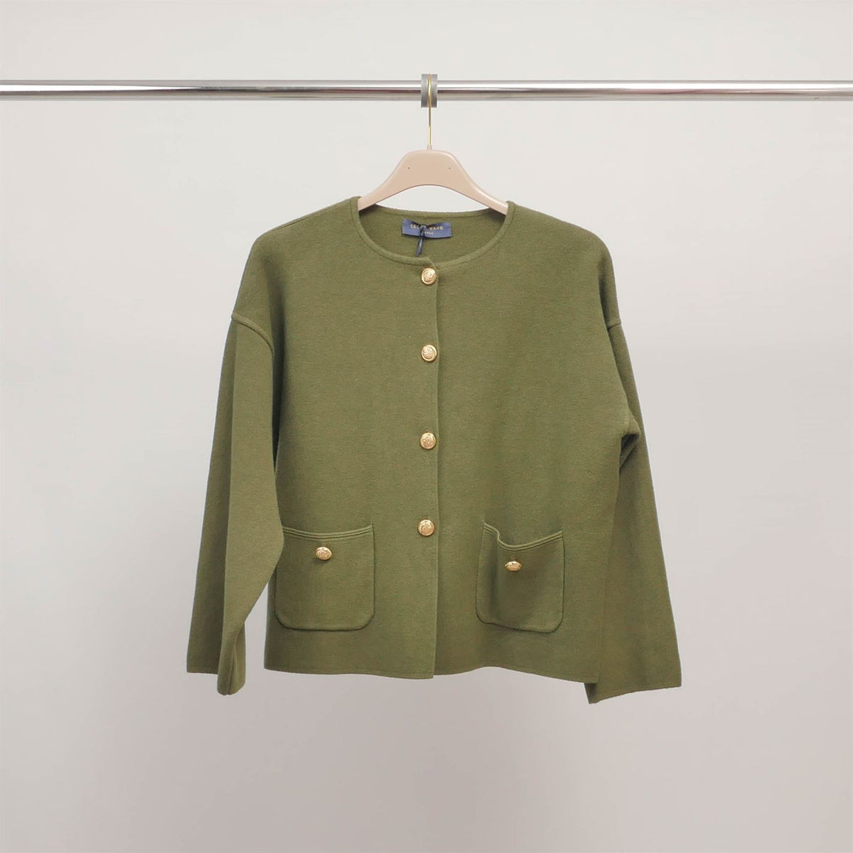 Buttoned vest with patch pockets dsy9463