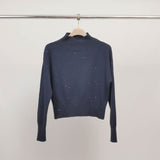 Pull col montant maille brillante DSY9524