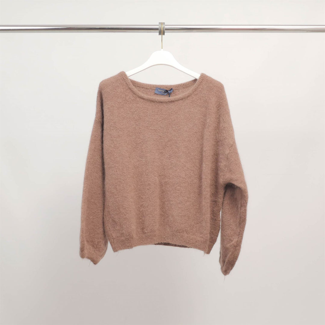 Soft sweater in kid mohair and alpaca PJ22220