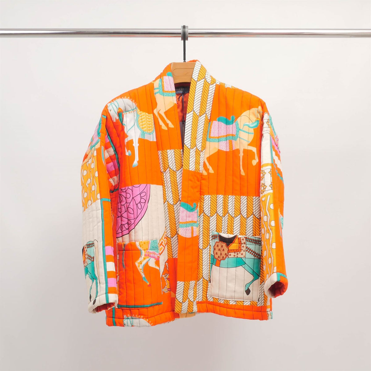 Horse print quilted kimono jacket kd7280 15