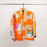 Veste kimono matelassée imprimé cheval KD7280-20