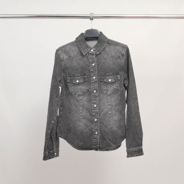Chemise en denim gris effet délavé SD9186-2