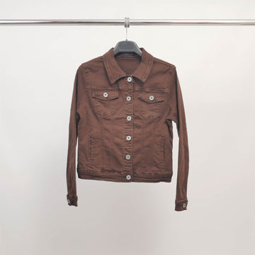 Veste en coton stretch marron SD6292