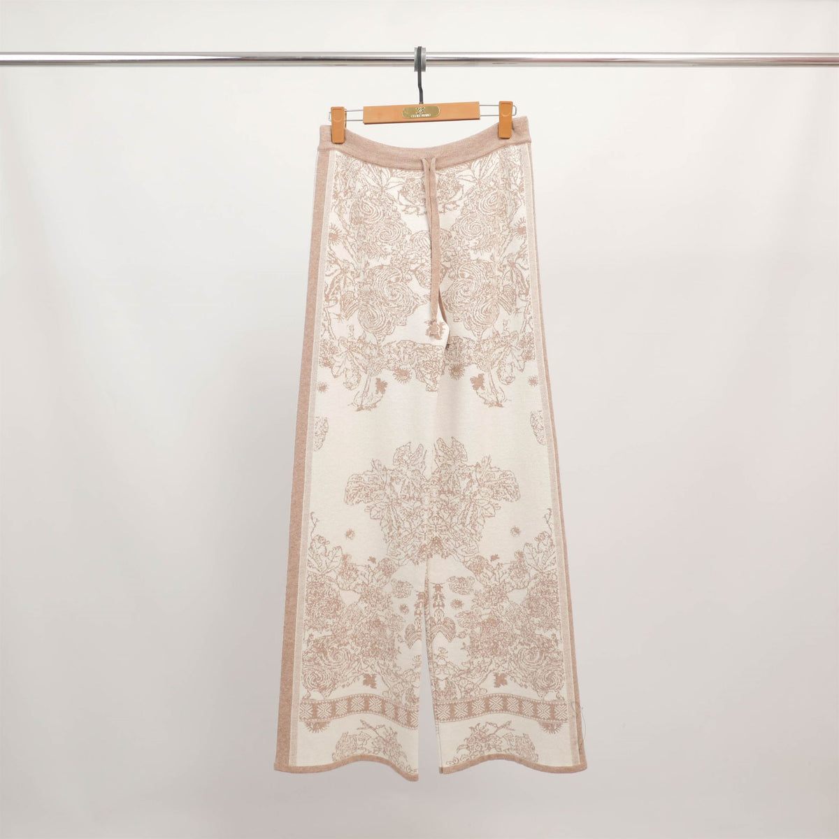 Wide leg floral print trousers msj76904