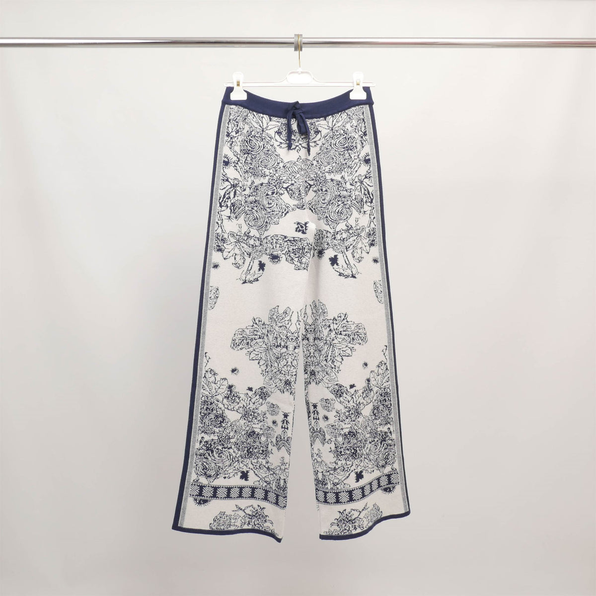 Wide leg floral print trousers msj76904