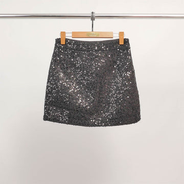 Jupe courte droite en sequins MJ264078