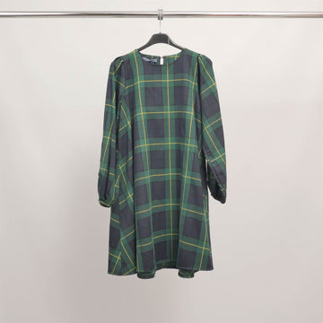 Robe courte à carreaux manches longues TDM57822-5