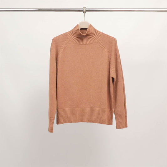 Pull col montant côtelé manches longues DSY9494