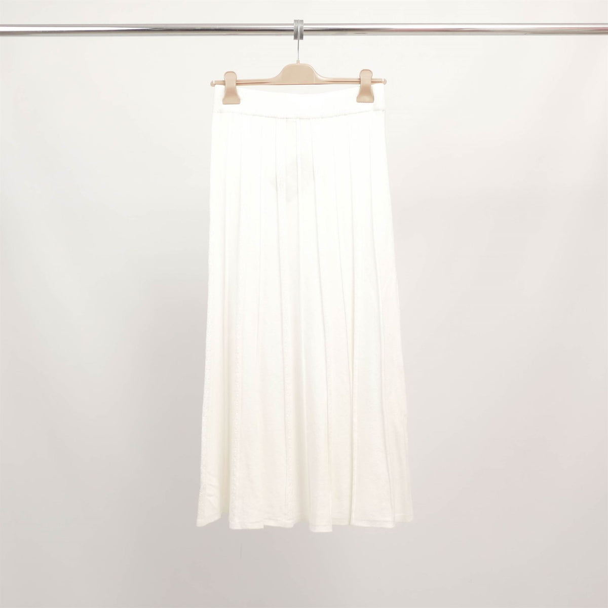 Long stretch pleated knit skirt dsy9577