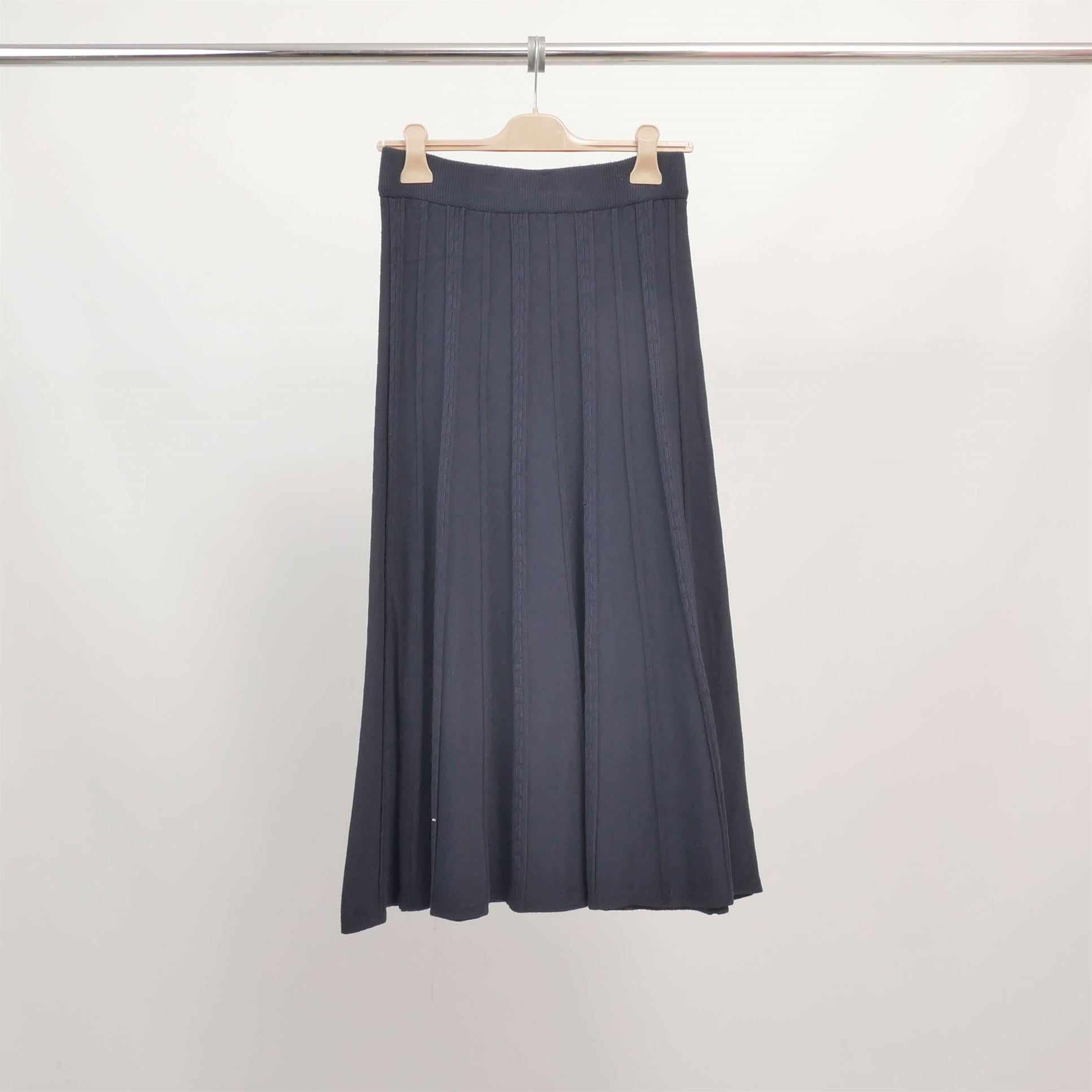 Jupe longue en maille plissée extensible DSY9577