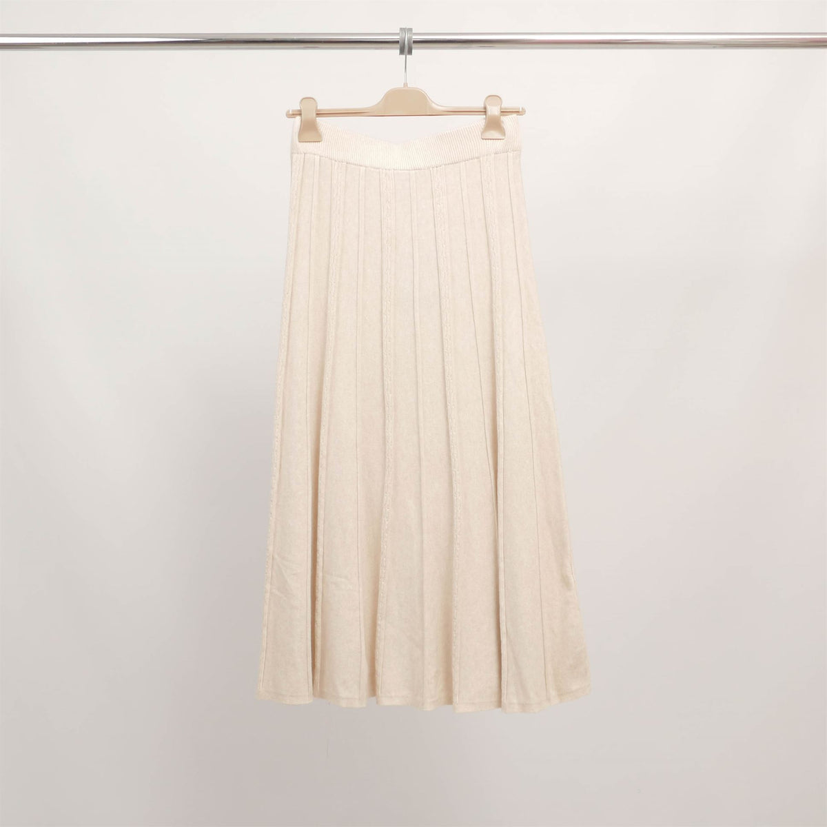 Long stretch pleated knit skirt dsy9577