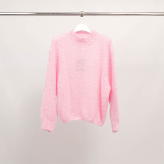 Pull col montant en kid mohair et alpaga PJ24370