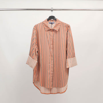 Chemise oversize rayée en coton stretch – TDM50320-2