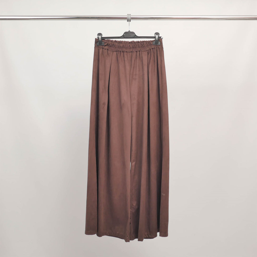 Pantalon large fluide taille élastique TDM19123-11